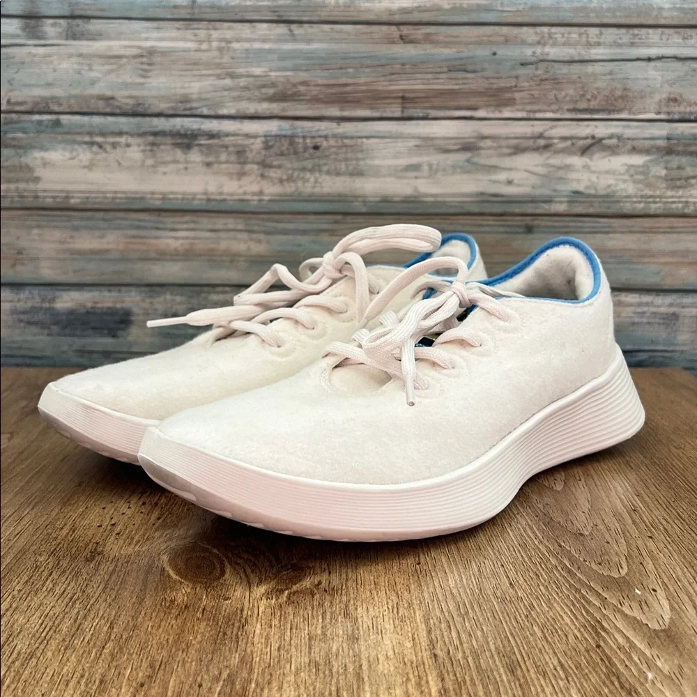 Allbirds Women's Wool Runner Go Cream Sneakers Size 10 - Picture 3 of 14
